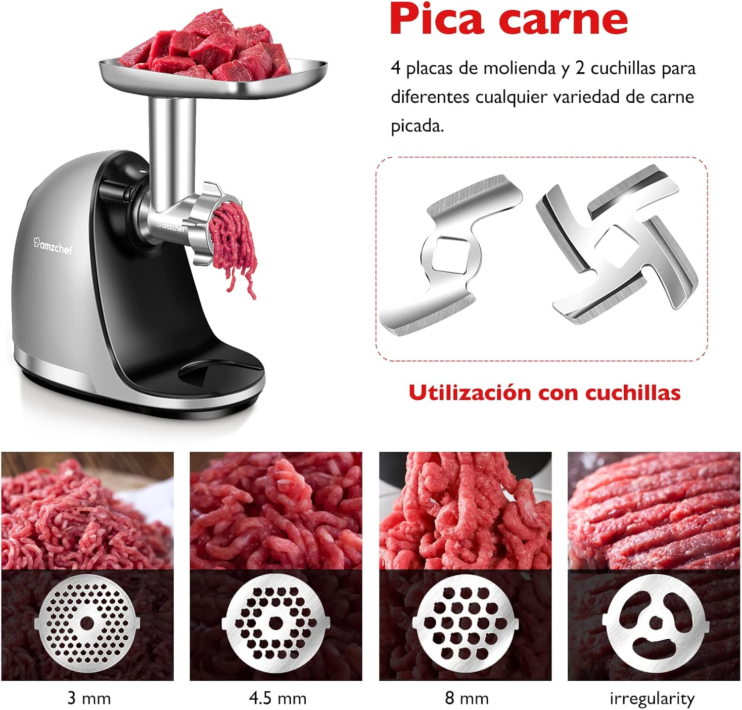 Accesorios AMZCHEF para picadora Accesorios AMZCHEF para picadora